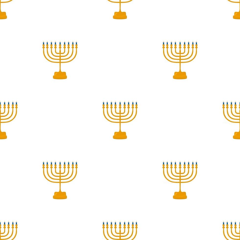 Illustration zum Thema großes farbiges Muster menorah vektor