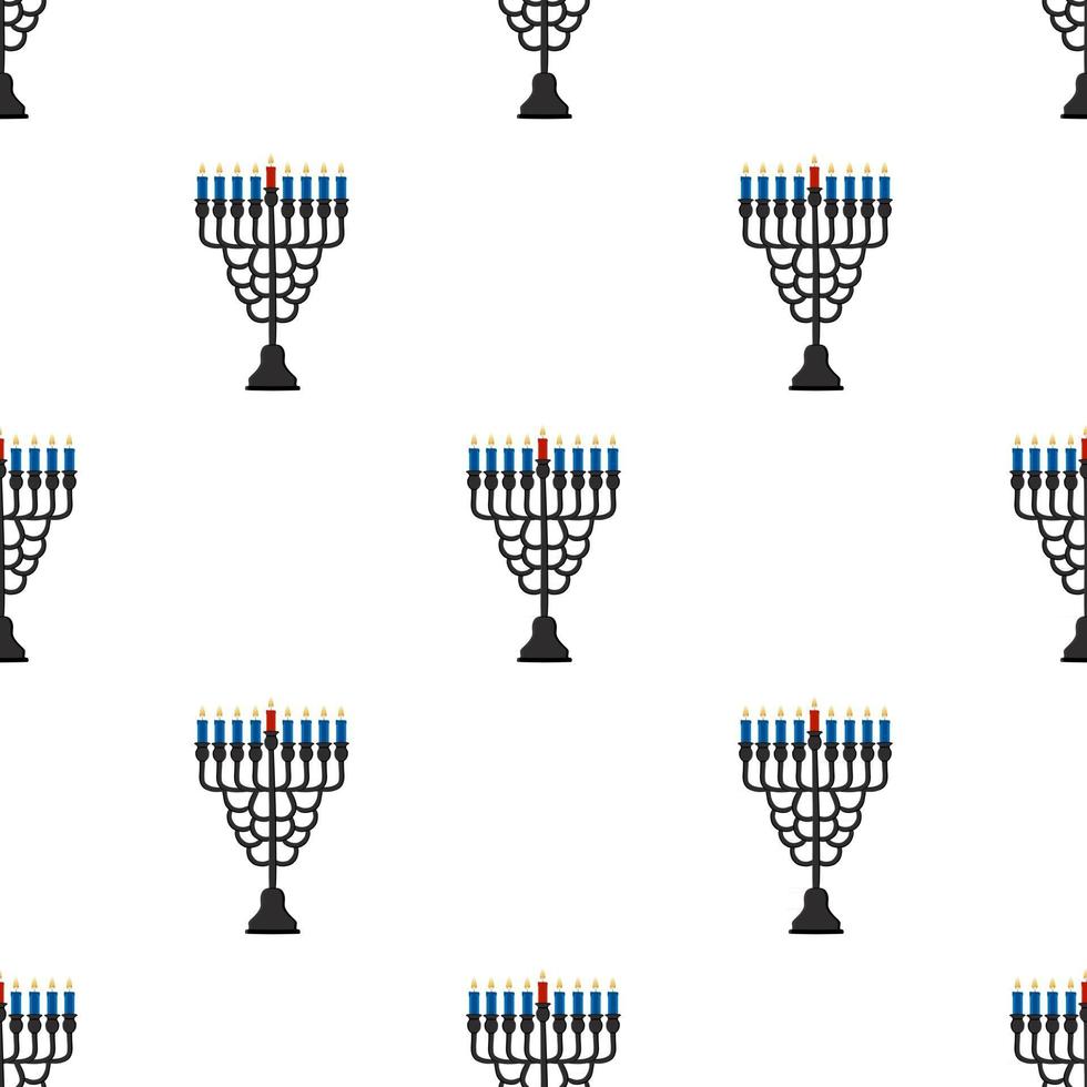 Illustration zum Thema großes farbiges Muster menorah vektor