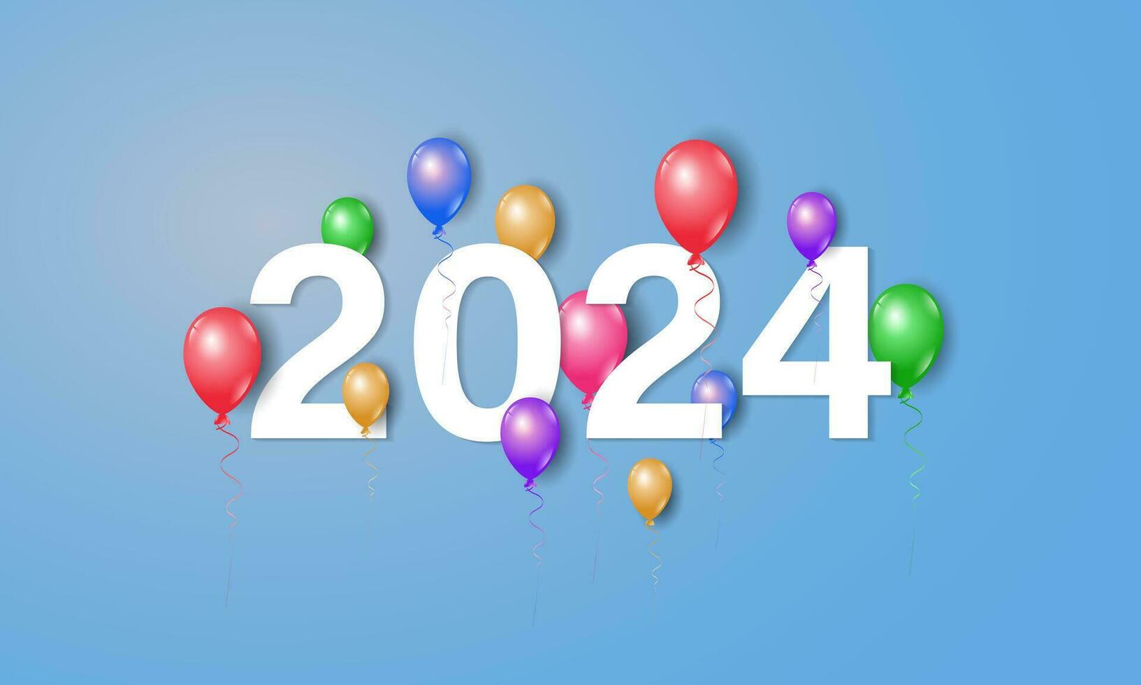 2024 frohes neues Hintergrunddesign. vektor