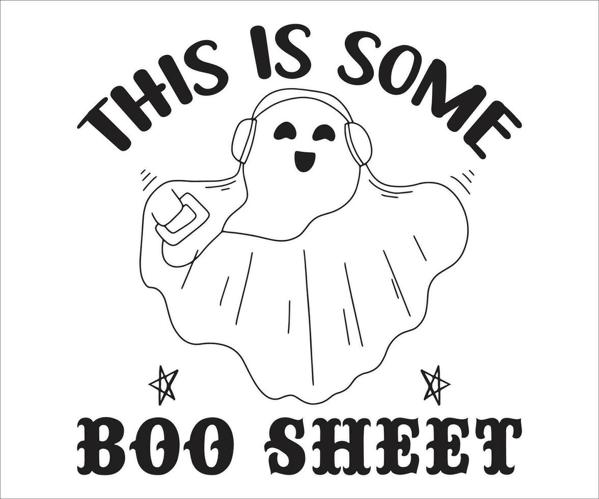 detta är några bua ark rolig halloween t-shirt design kostym Lycklig halloween vektor, pumpa, häxa, läskigt, spöke, rolig halloween t-shirt citat vektor