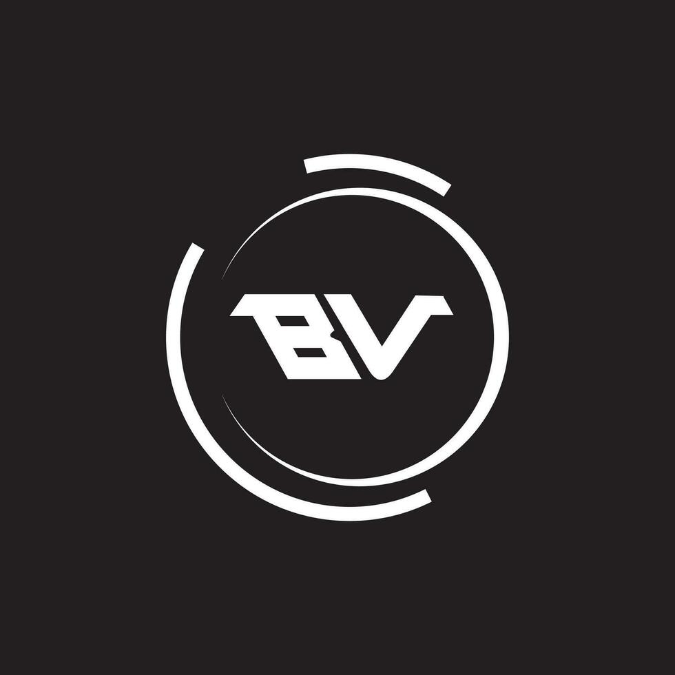 vb bv logotyp design vektor mall