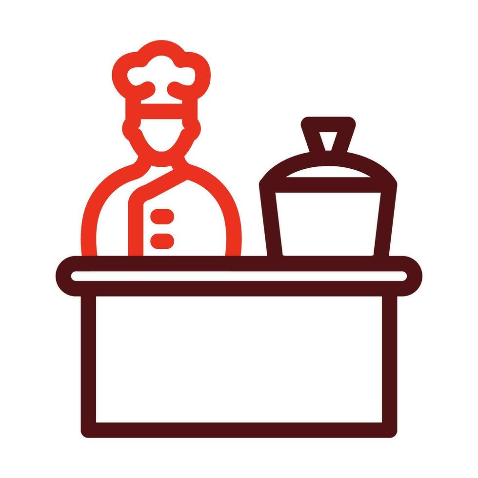 Kochen Show Vektor dick Linie zwei Farbe Symbole zum persönlich und kommerziell verwenden.