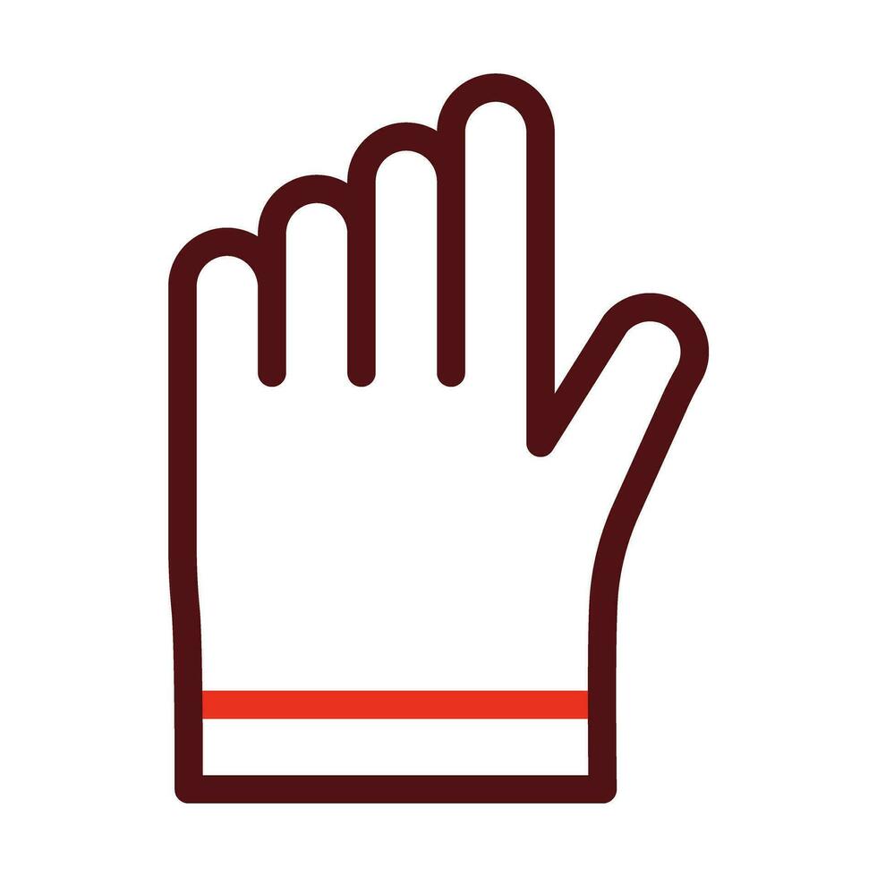 hand handskar vektor tjock linje två Färg ikoner för personlig och kommersiell använda sig av.