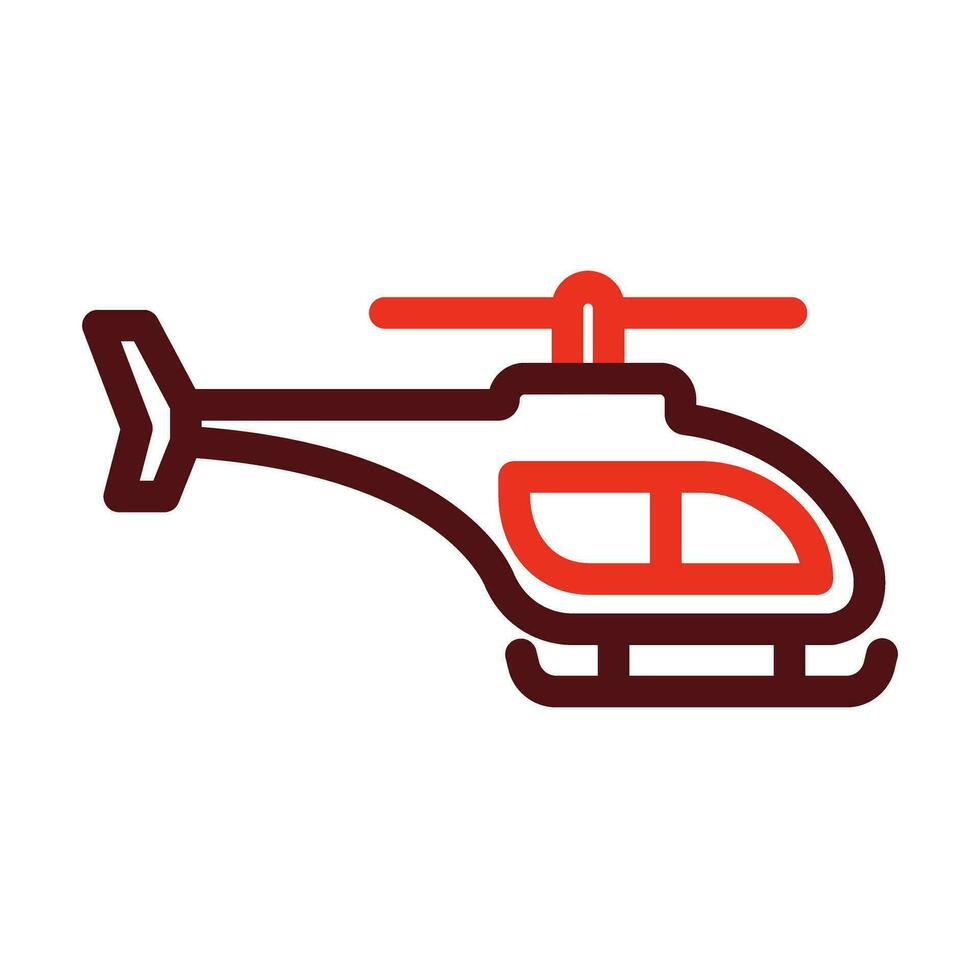 Hubschrauber Vektor dick Linie zwei Farbe Symbole zum persönlich und kommerziell verwenden.