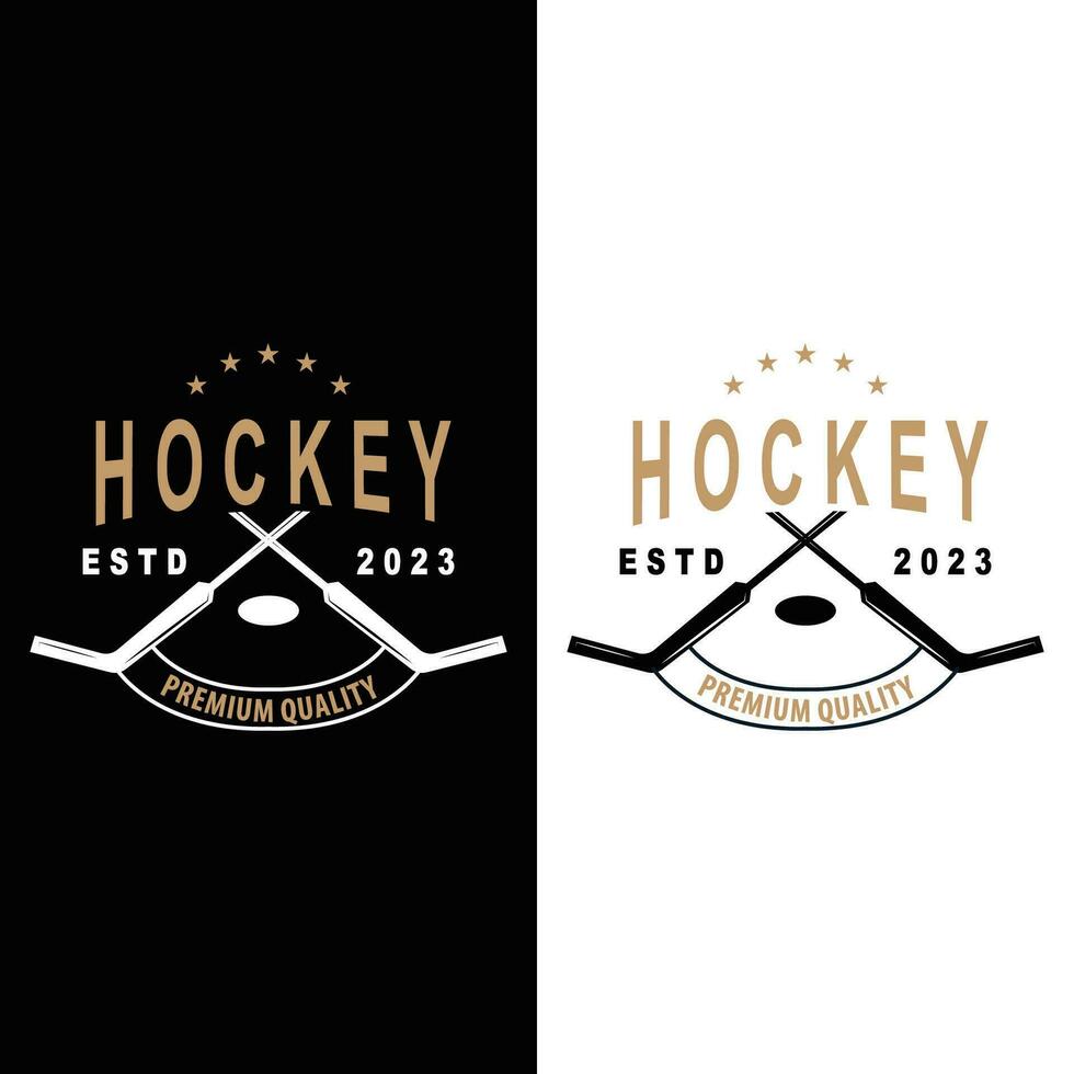 Eishockey Logo Design, Sport Spiel Symbol Vorlage vektor