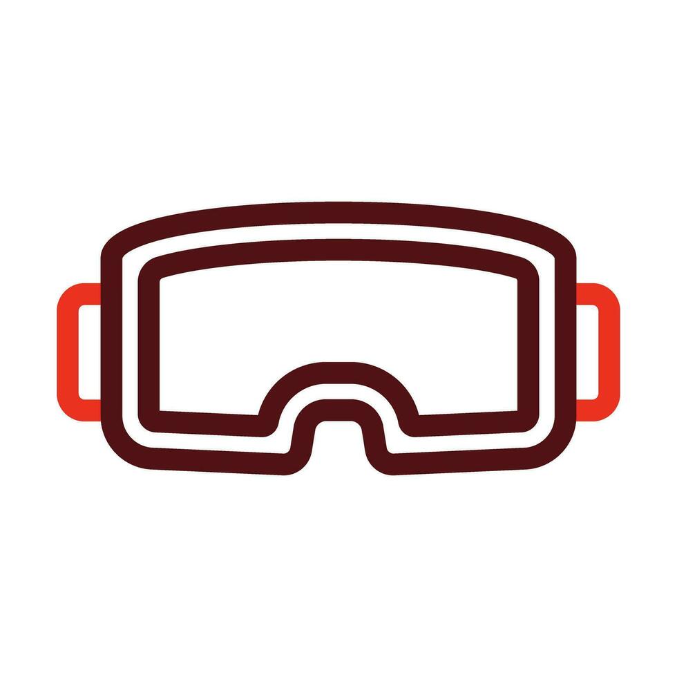 vr Brille Vektor dick Linie zwei Farbe Symbole zum persönlich und kommerziell verwenden.