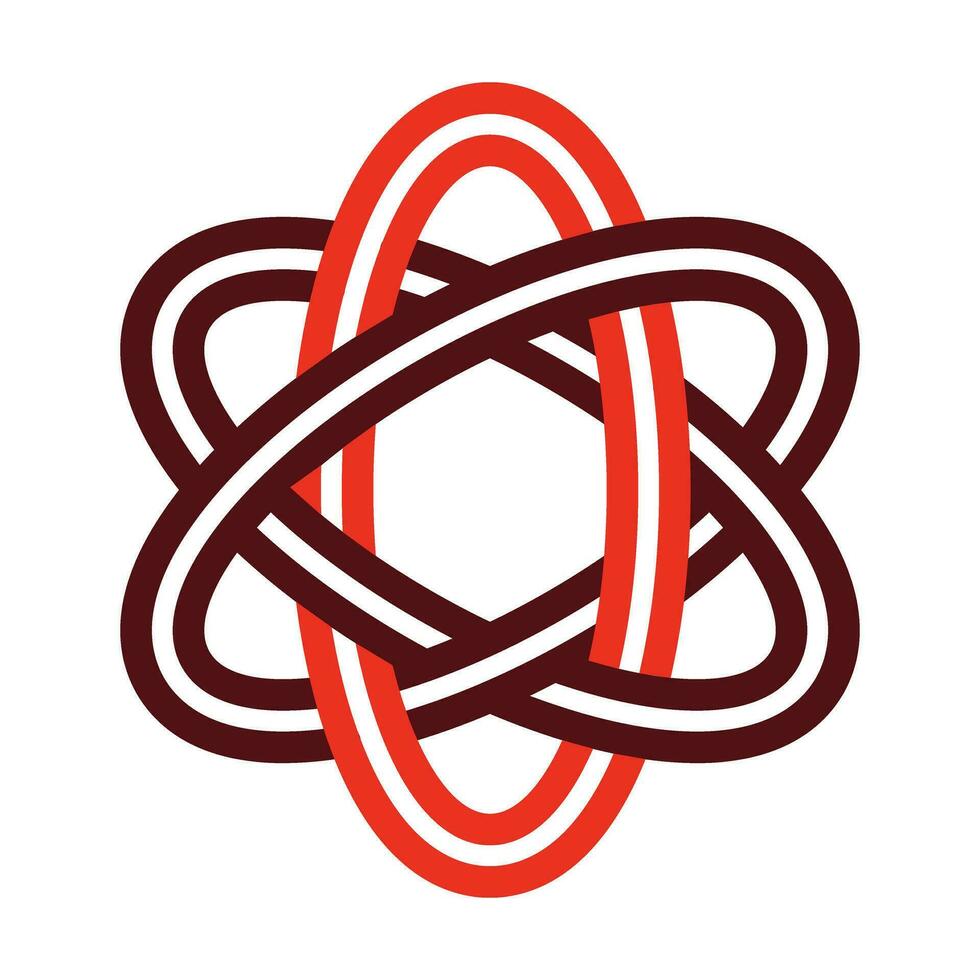 atom vektor tjock linje två Färg ikoner för personlig och kommersiell använda sig av.