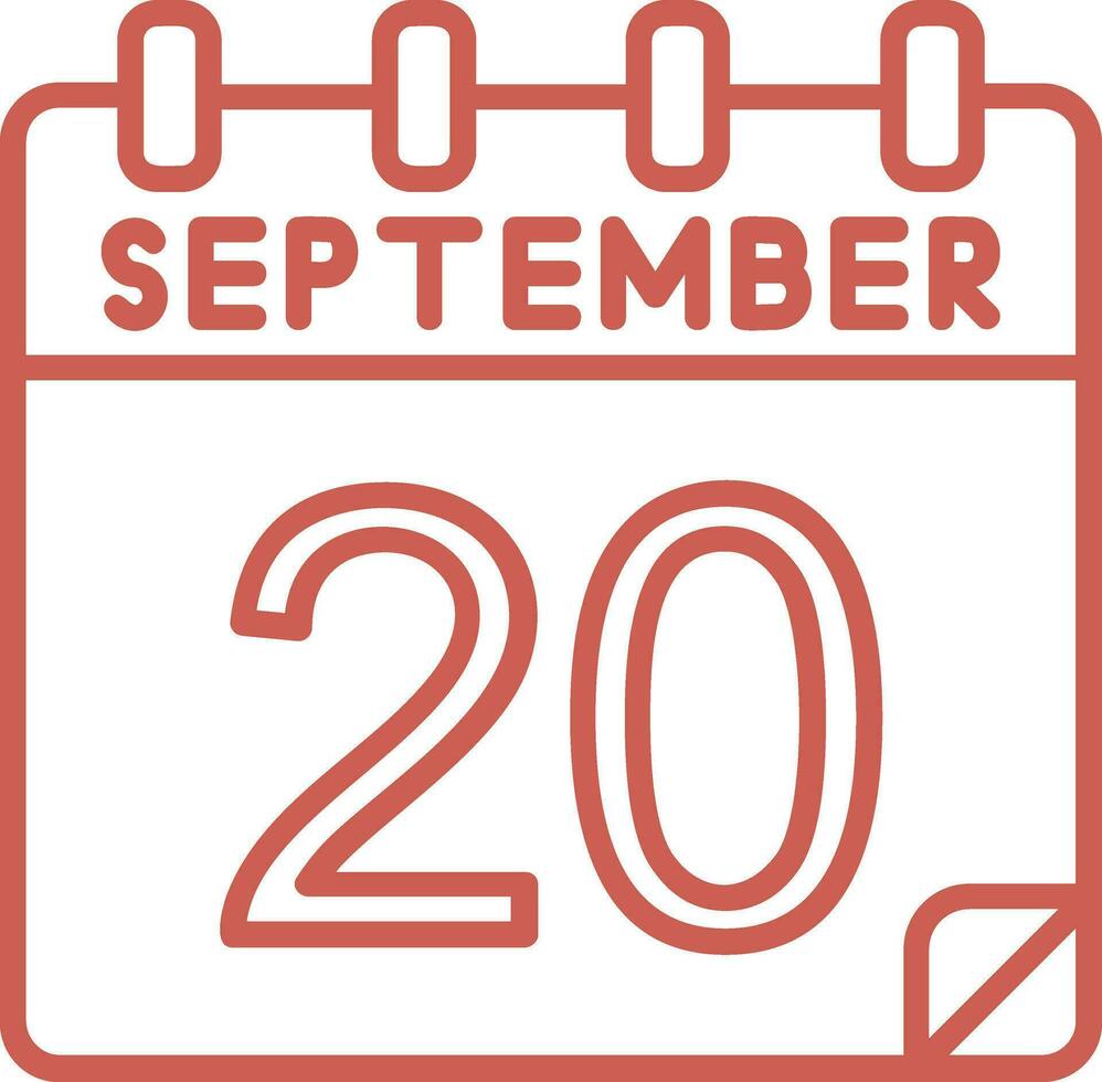 20 september vektor ikon