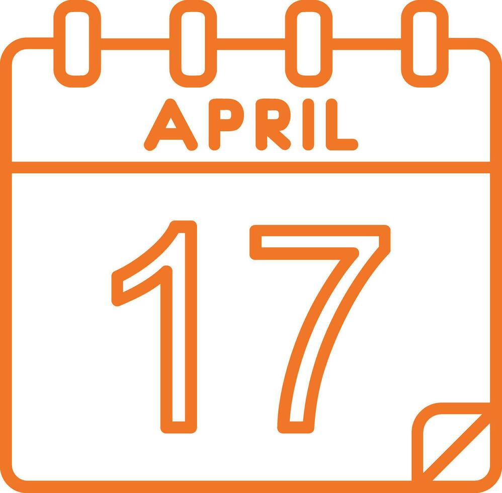 17 april vektor ikon