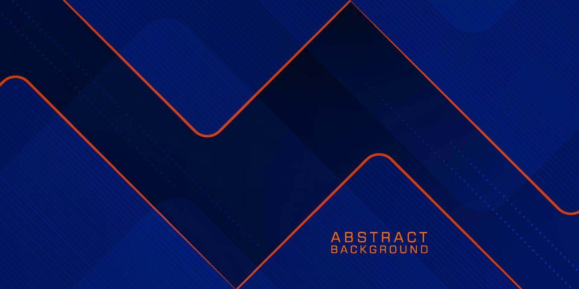 abstrakt Prämie geometrisch futuristisch Hintergrund mit dunkel Blau und Orange Linien Hintergrund Design. Überlappung Dreieck Muster. eps10 Vektor