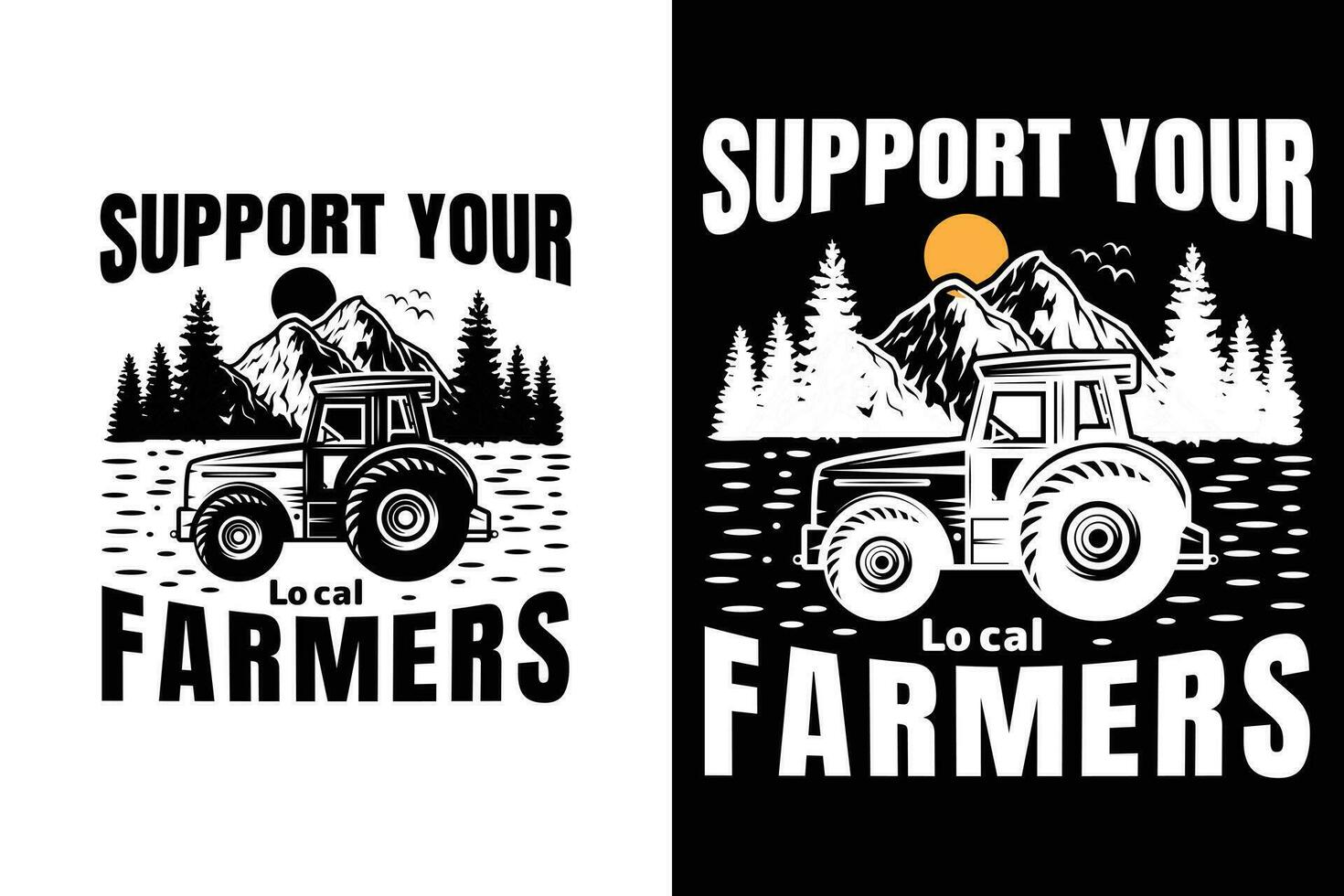 Unterstützung Ihre lokal Bauern komisch Landwirtschaft Rasen Mäher Geschenk Hemd zum Bauern vektor
