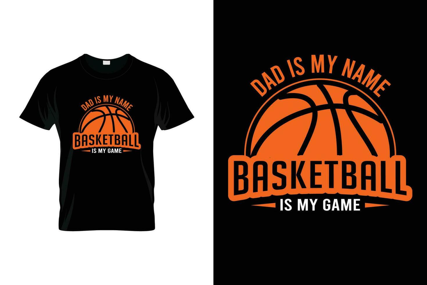 Papa ist meine Name Basketball ist meine Spiel komisch Basketball Geschenk T-Shirt vektor