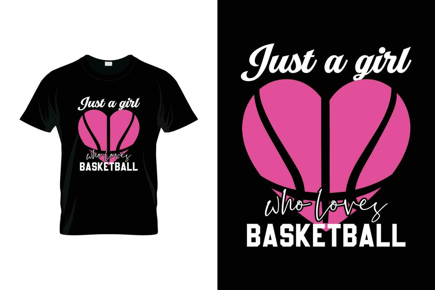 bara en flicka vem förälskelser basketboll rolig basketboll gåva t-shirt vektor