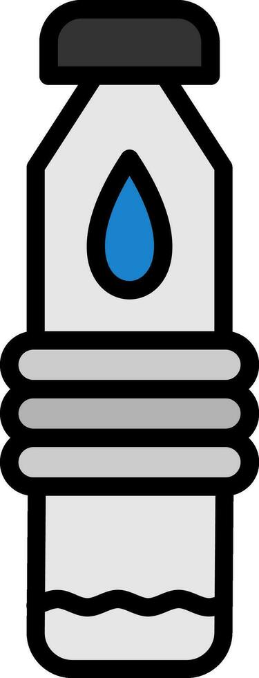 Wasserflaschen-Vektor-Icon-Design vektor