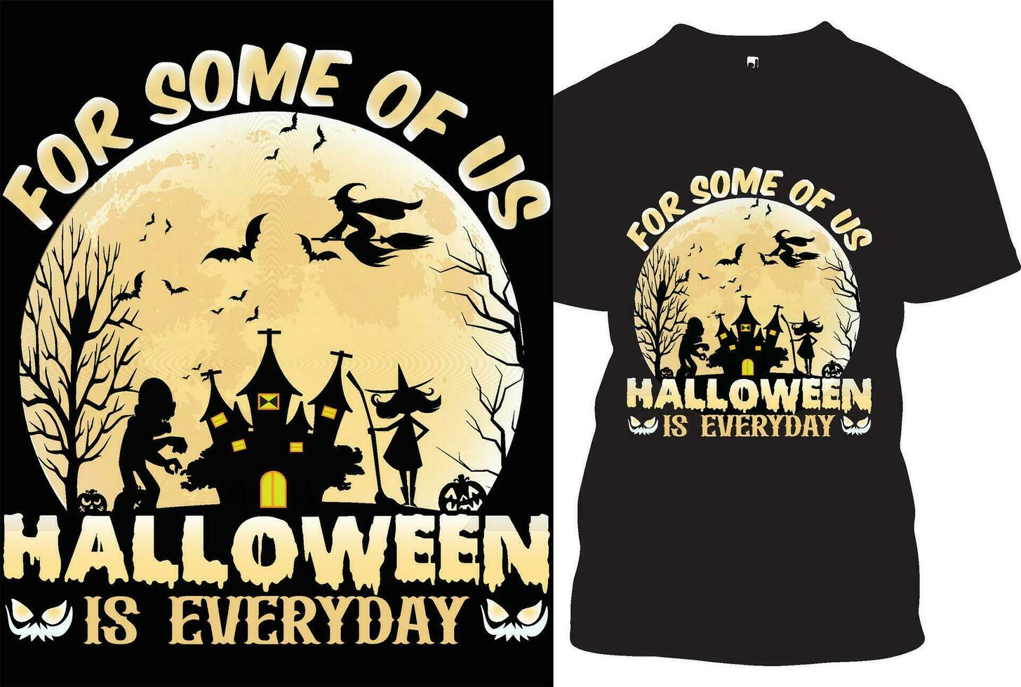 halloween t skjorta design vektor