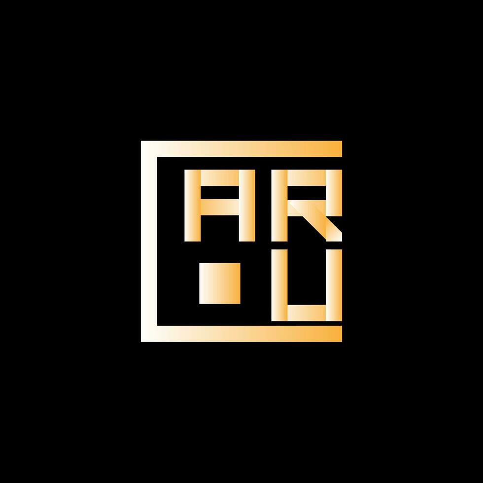 aru brev logotyp vektor design, aru enkel och modern logotyp. aru lyxig alfabet design