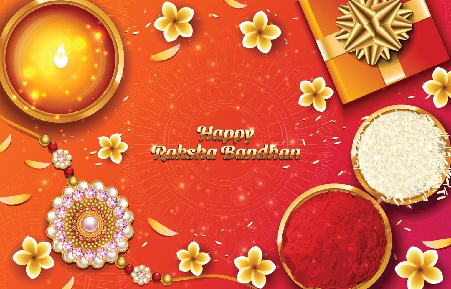 glücklicher Raksha Bandhan Hintergrund vektor