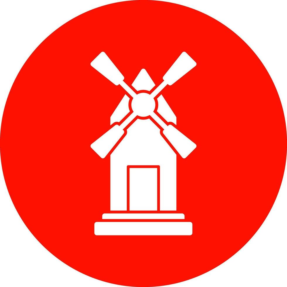 Windmühlen-Vektor-Icon-Design vektor