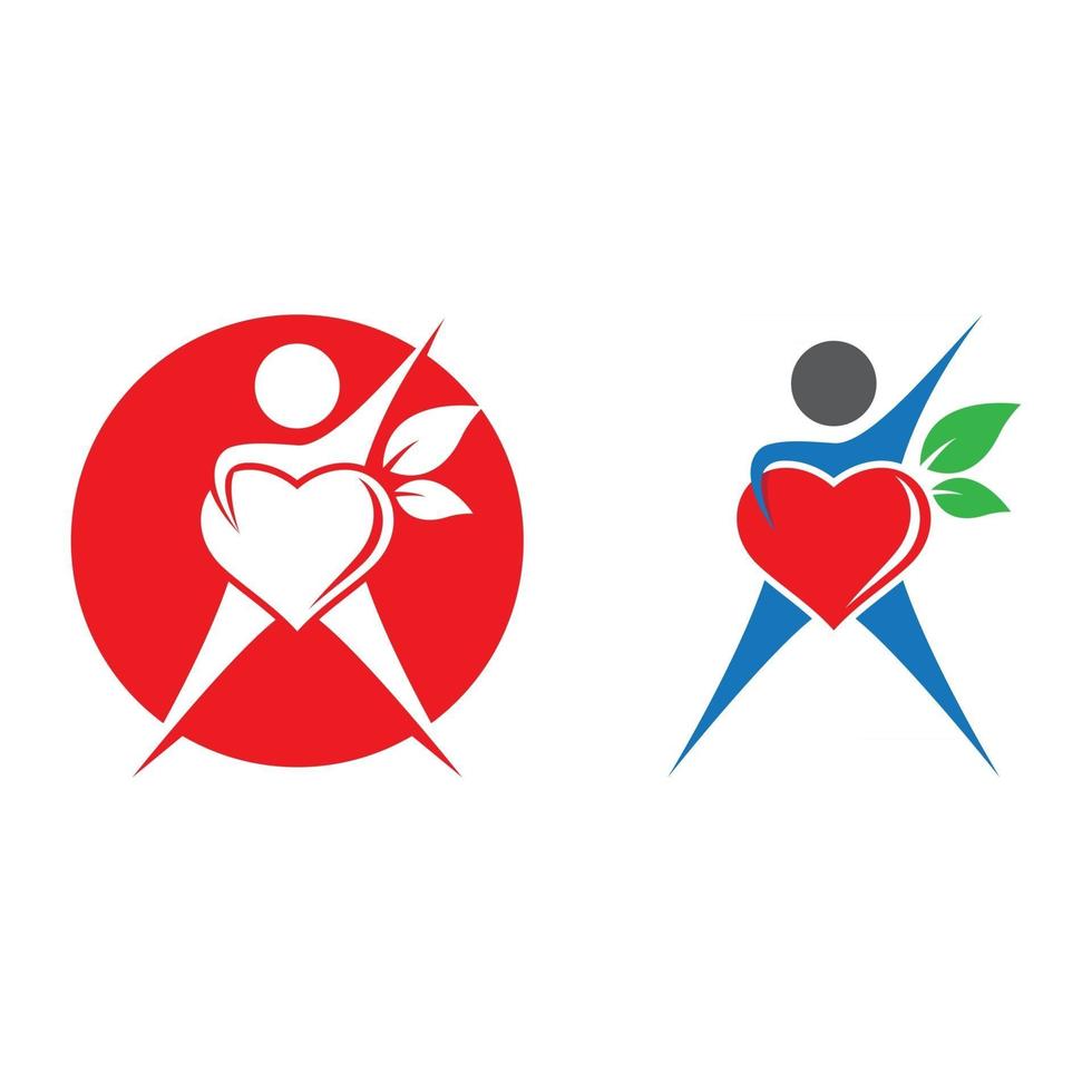 hälsosamt hjärta logo bilder illustration vektor