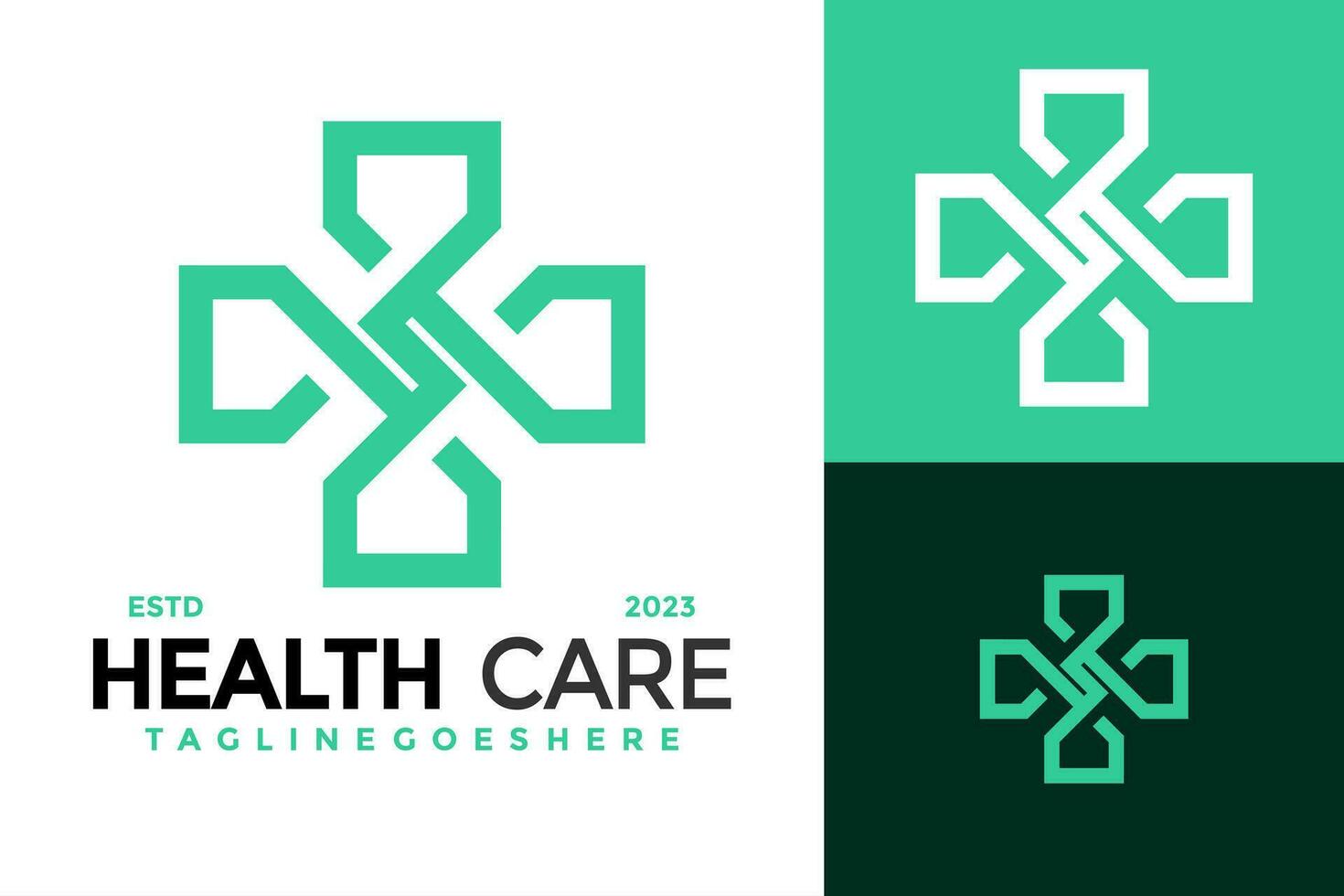 Brief s Gesundheit Pflege Kreuz Logo Design Vektor Symbol Symbol Illustration