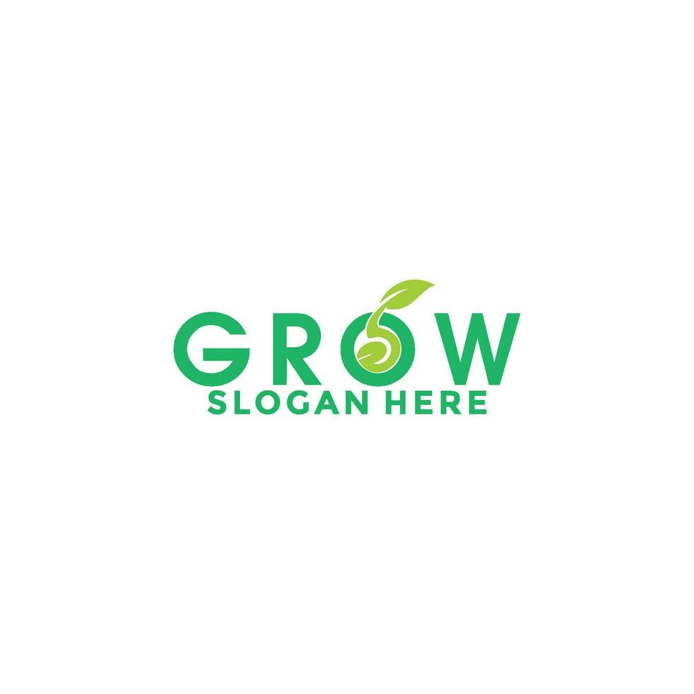 Grün Samen Logo Art Vektor, wachsen Logo Design Vorlage vektor