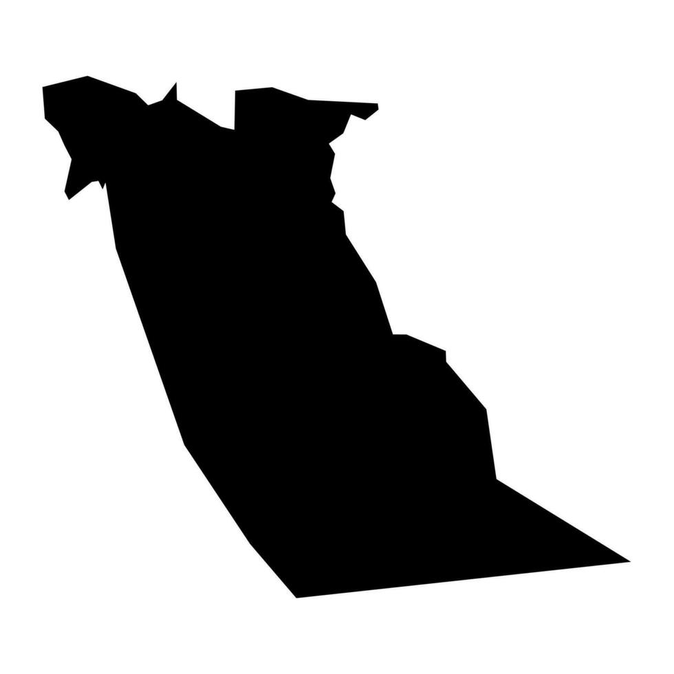 el oued Provinz Karte, administrative Aufteilung von Algerien. vektor
