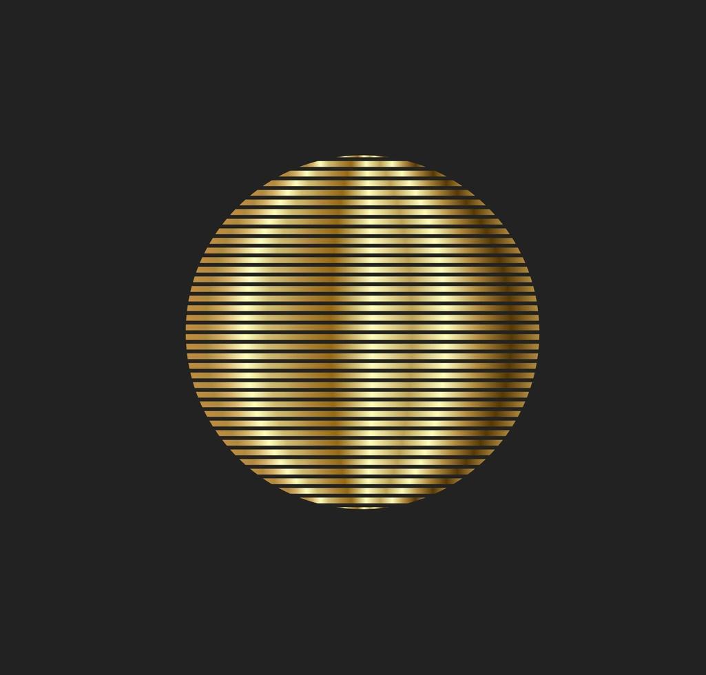 abstrakte goldene Linien in Kreisform, Designelement-Logo-Luxus vektor