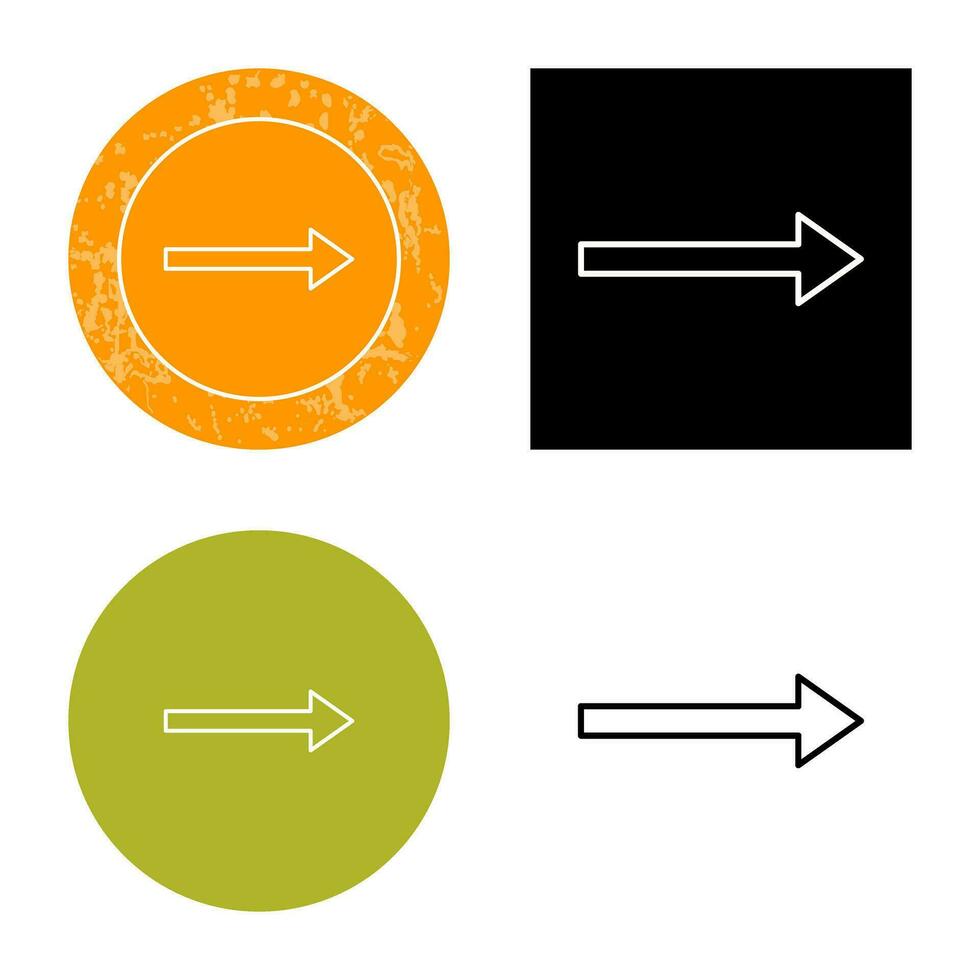 einzigartiges Vektorsymbol mit Pfeil nach rechts vektor
