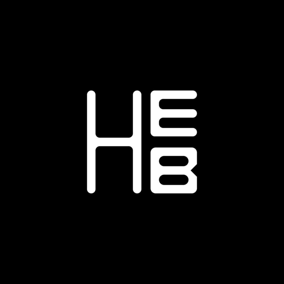 heb brev logotyp vektor design, heb enkel och modern logotyp. heb lyxig alfabet design