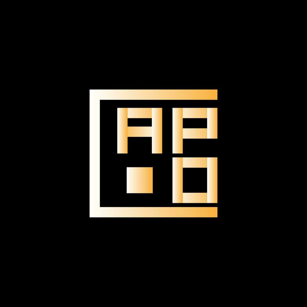 apo brev logotyp vektor design, apo enkel och modern logotyp. apo lyxig alfabet design