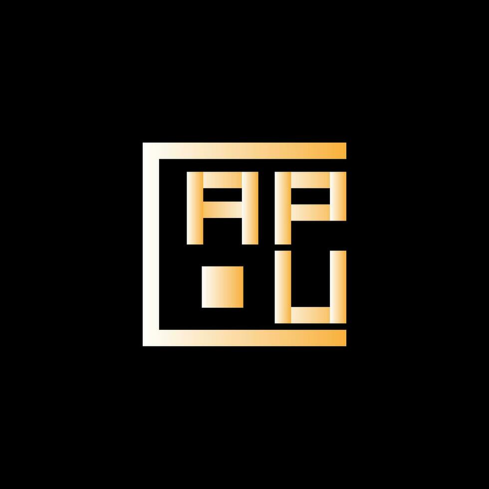 apu Brief Logo Vektor Design, apu einfach und modern Logo. apu luxuriös Alphabet Design