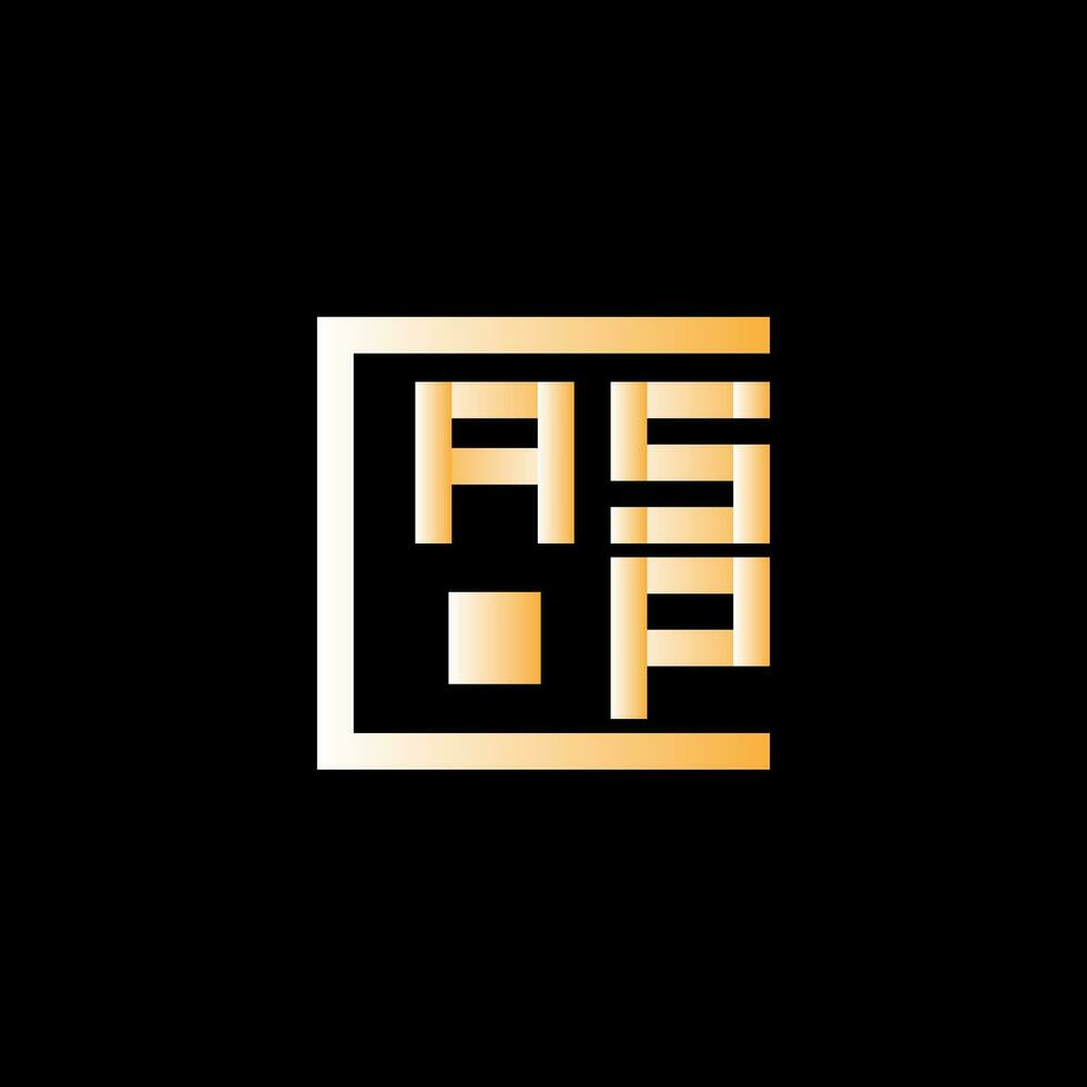 asp Brief Logo Vektor Design, asp einfach und modern Logo. asp luxuriös Alphabet Design