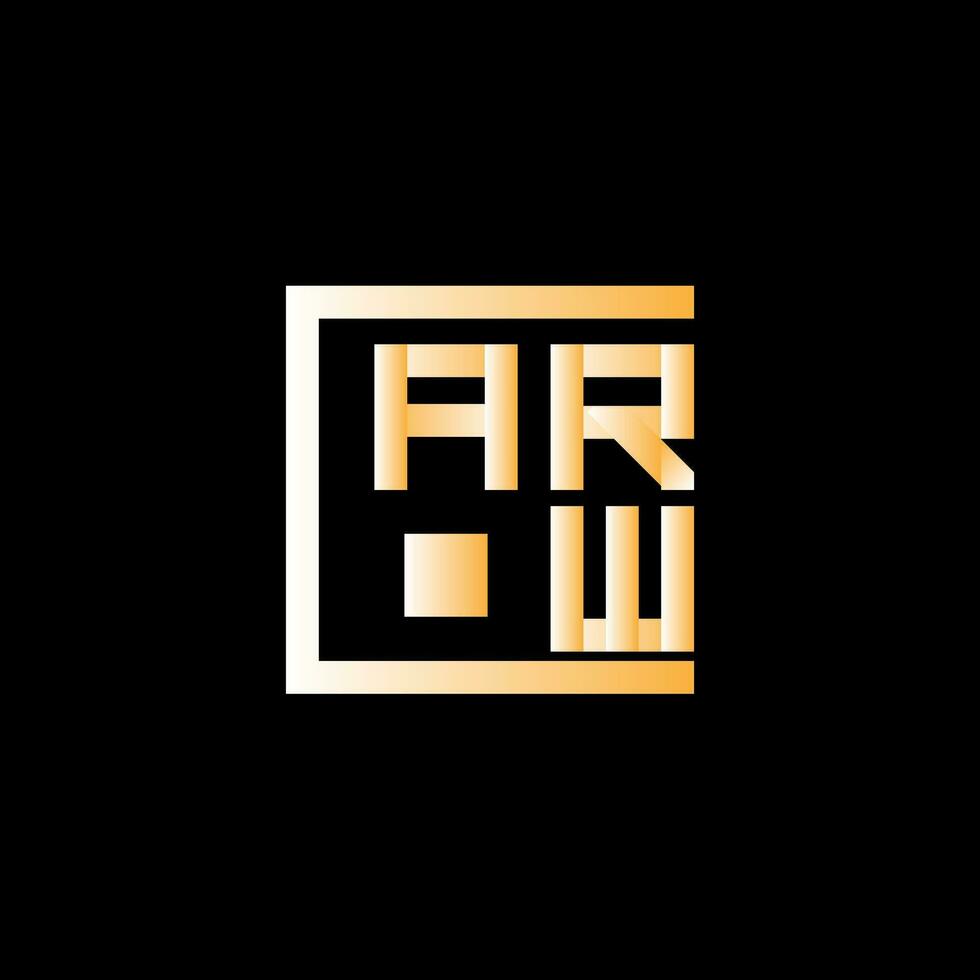 arw brev logotyp vektor design, arw enkel och modern logotyp. arw lyxig alfabet design
