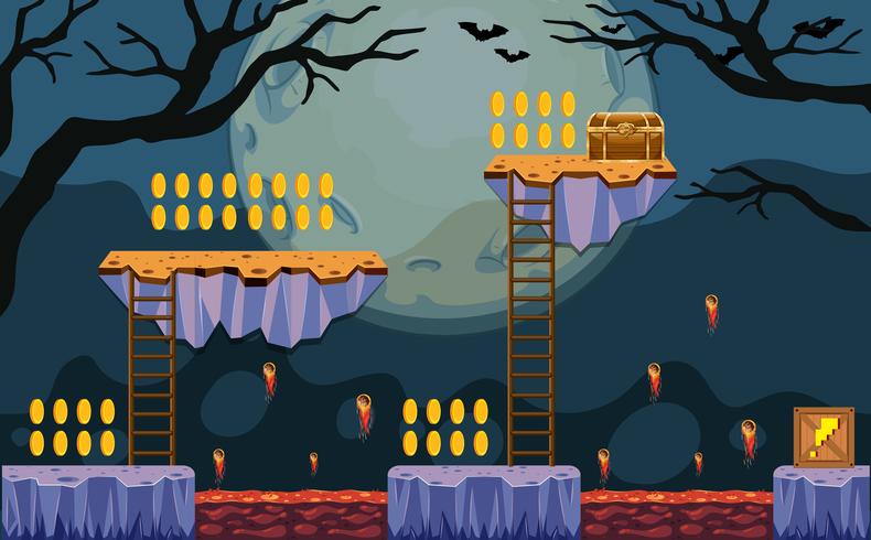 Spielvorlage mit Halloween-Thema vektor