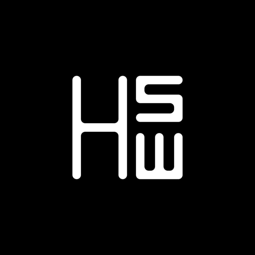 hsw brev logotyp vektor design, hsw enkel och modern logotyp. hsw lyxig alfabet design