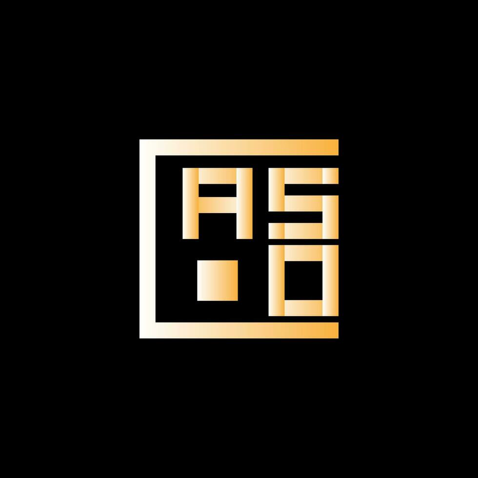 aso Brief Logo Vektor Design, aso einfach und modern Logo. aso luxuriös Alphabet Design