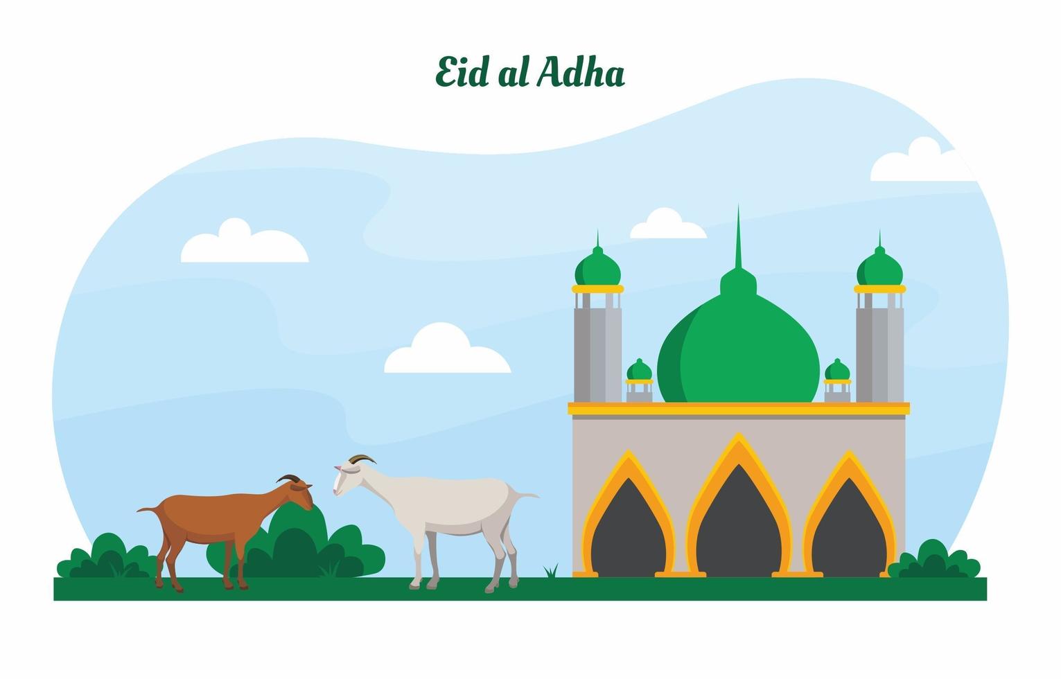 Eid al Adha Pop-Farbhintergrund vektor
