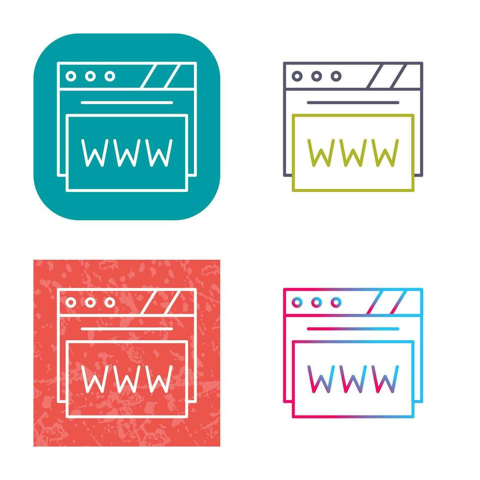 Webbrowser-Vektorsymbol vektor