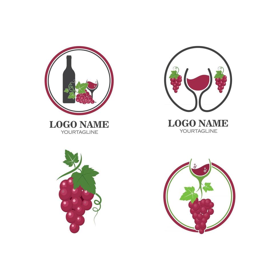 Wein Logo Symbol Vektor Illustration Design