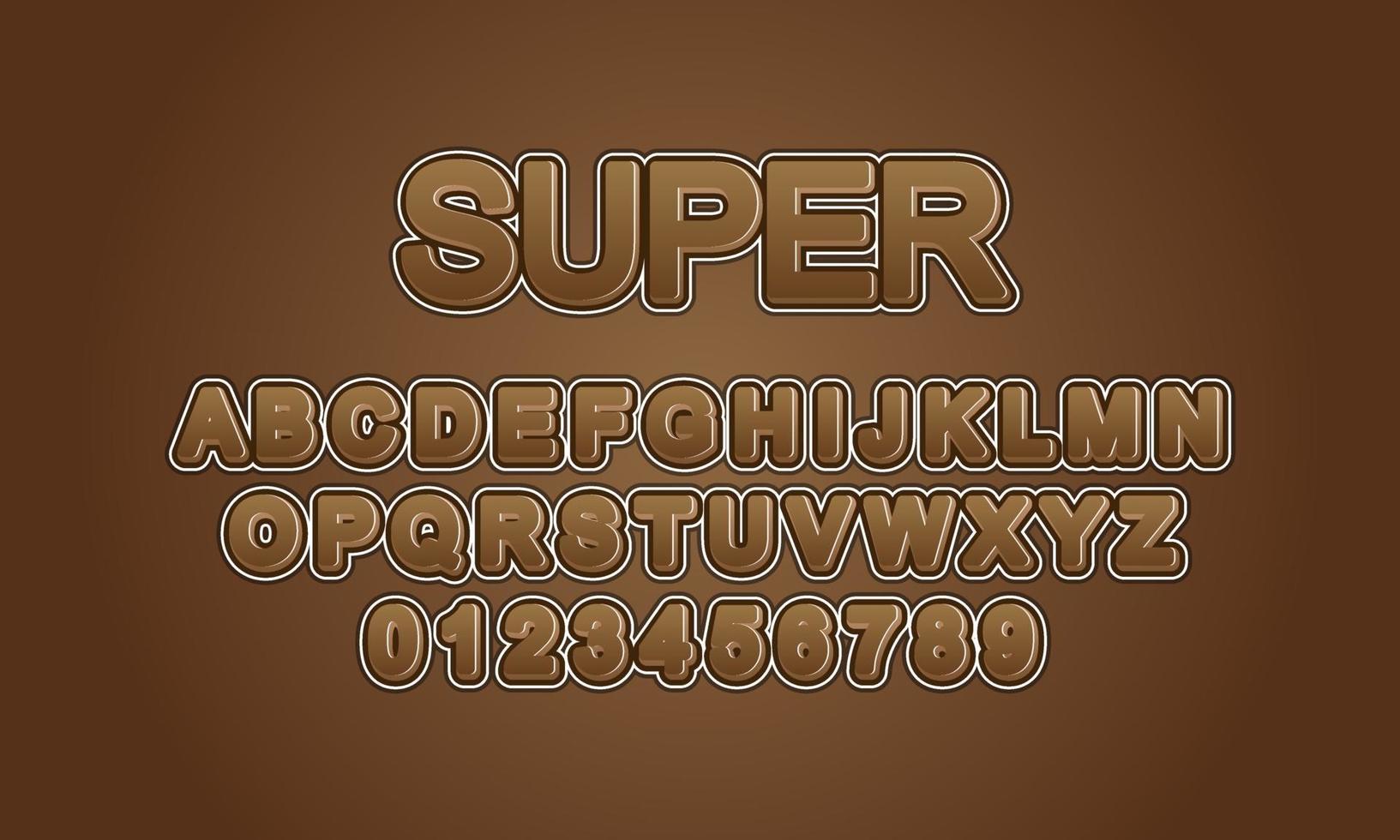 Super Font Alphabet vektor