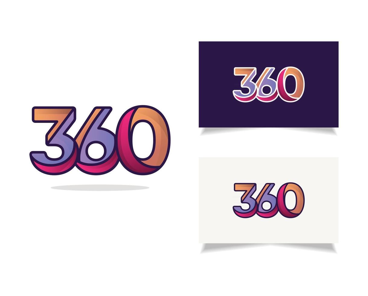 360 modernes Logo-Design-Konzept. vektor