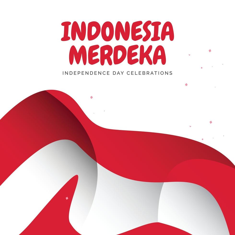 Indonesiens självständighetsdag banners mall. vektor