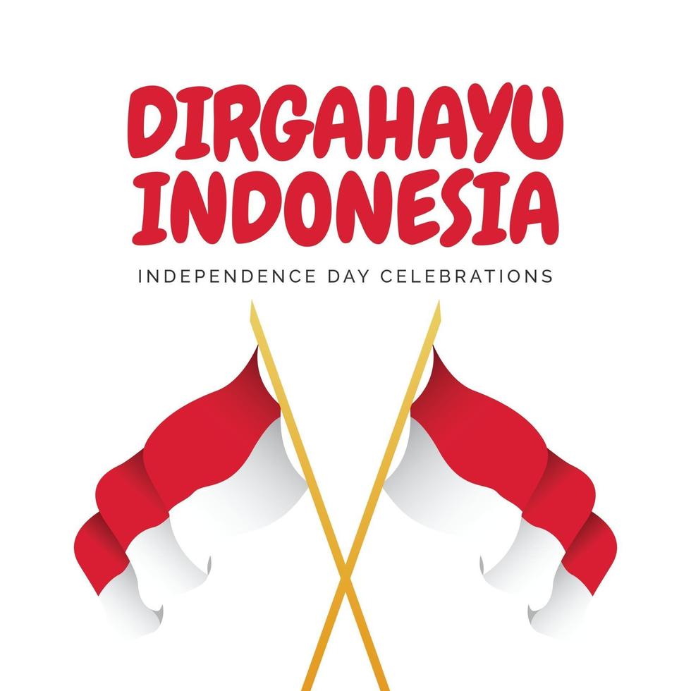 indonesien unabhängigkeitstag banner vorlage. vektor