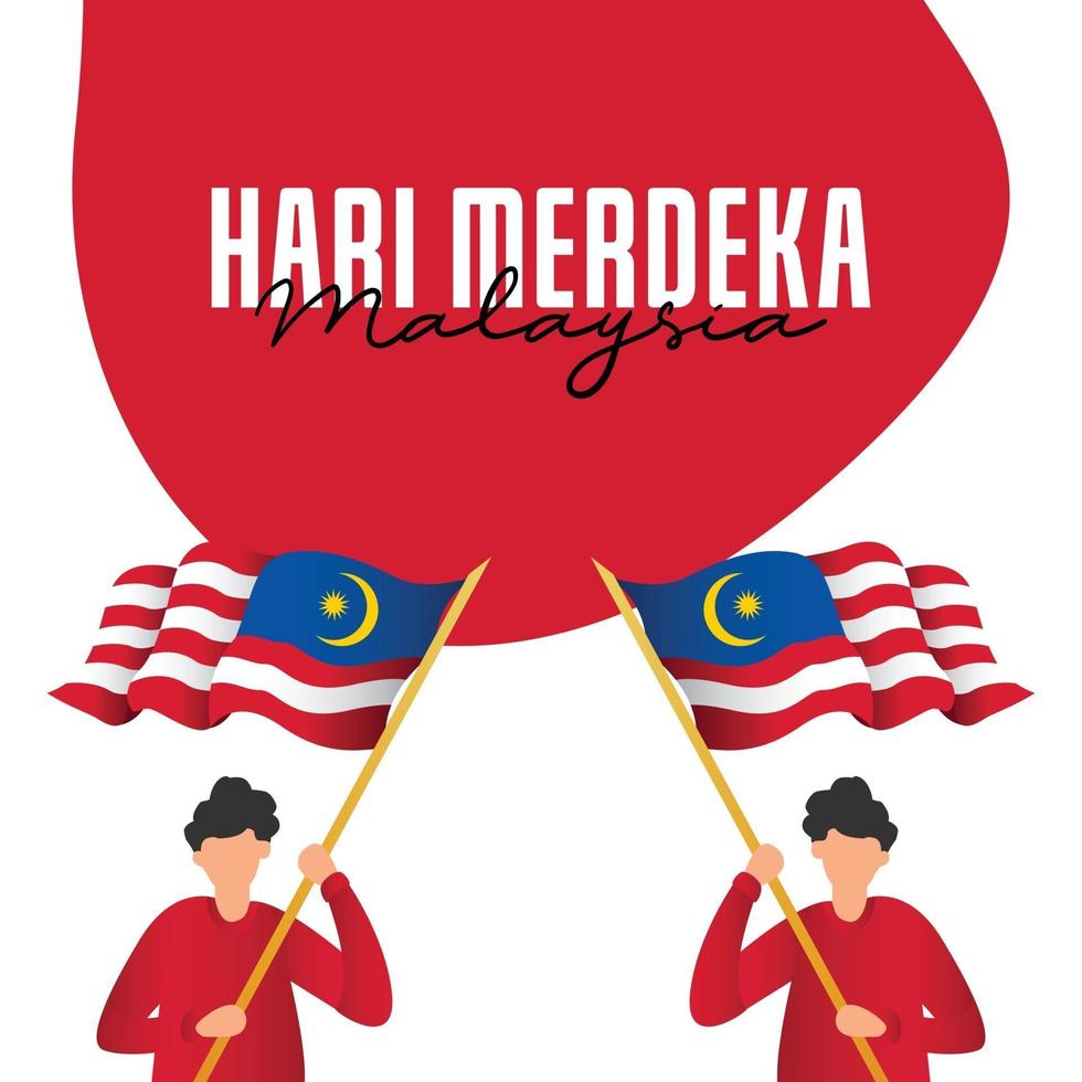 malaysia självständighetsdagen banners mall. vektor