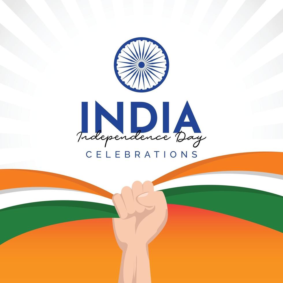 Frohe Feiern zum Tag der Unabhängigkeit Indiens und zum Tag der Republik republic vektor