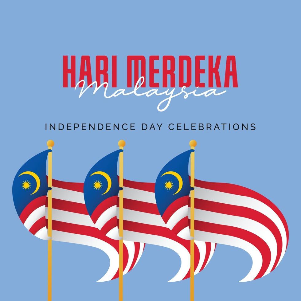 Malaysia Unabhängigkeitstag Banner Vorlage. vektor