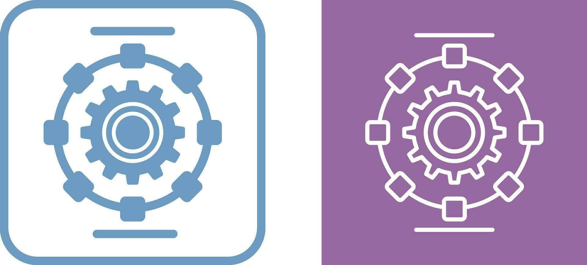 Vektorsymbol für automatisierte Prozesse vektor