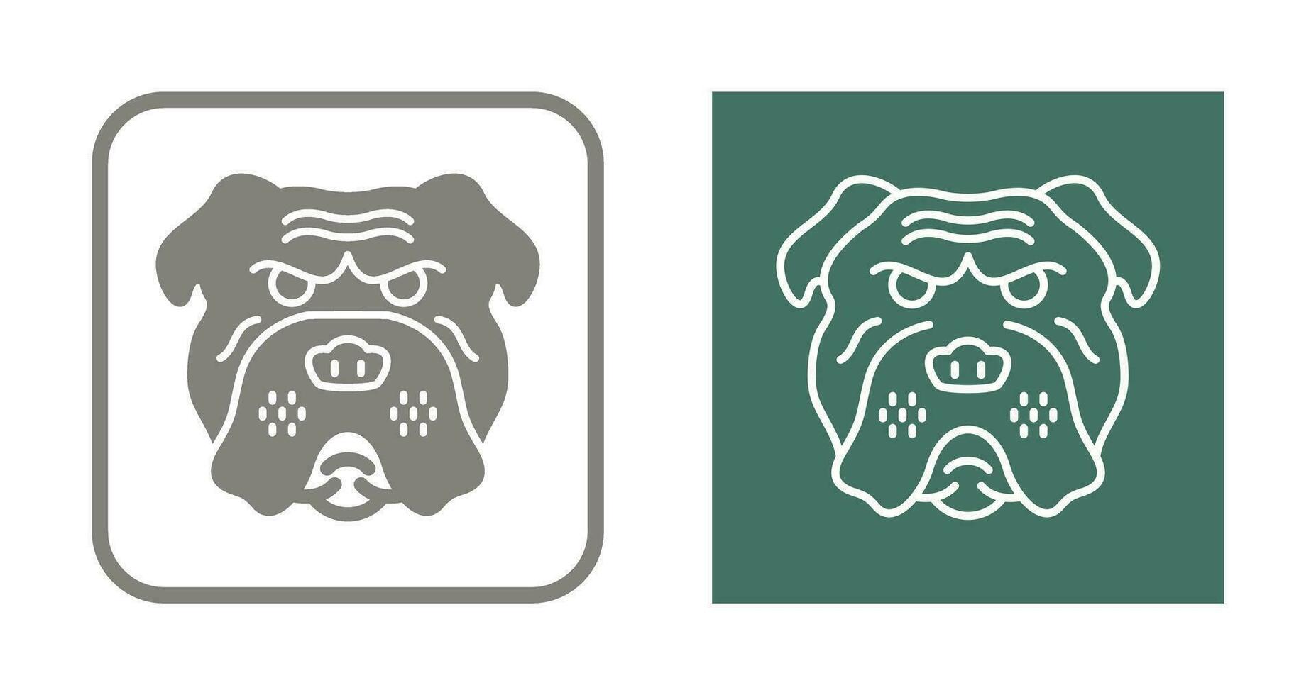 Bulldogge-Vektor-Symbol vektor