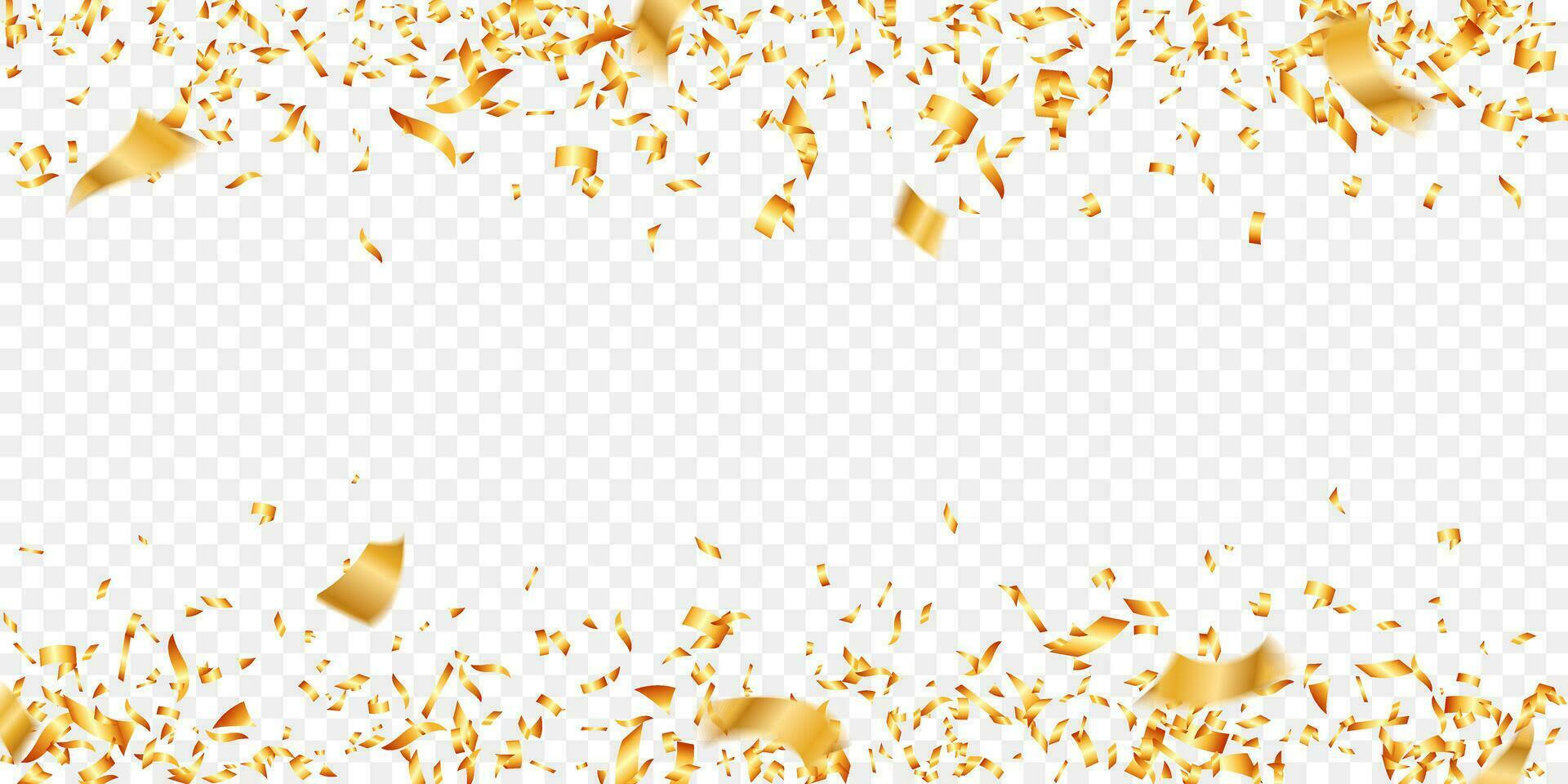 Gold glänzend Konfetti Hintergrund zum Urlaub, Geburtstag, Party und Feier vektor