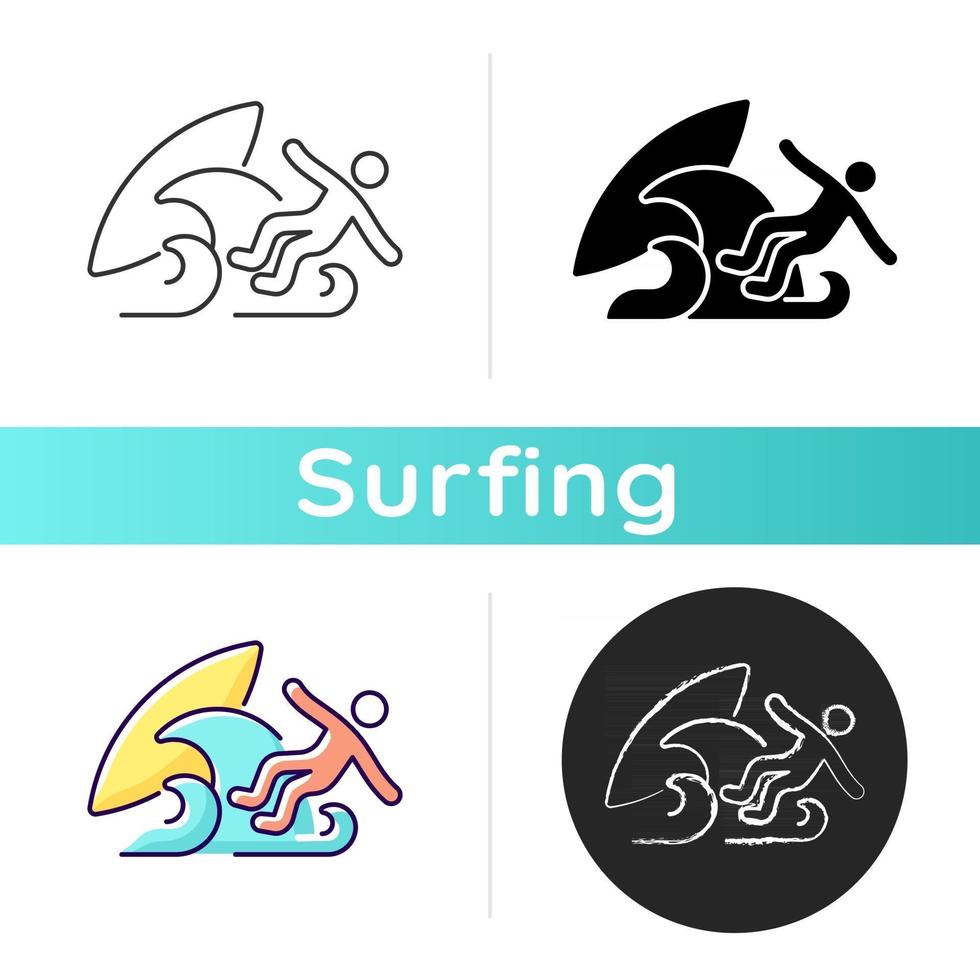 Surf-Wipeout-Symbol vektor